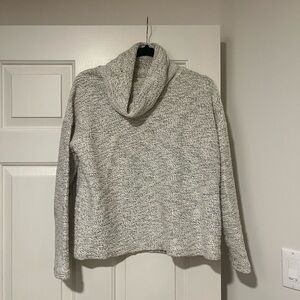 Madewell Marled Light Gray Cowl Neck Sweater
